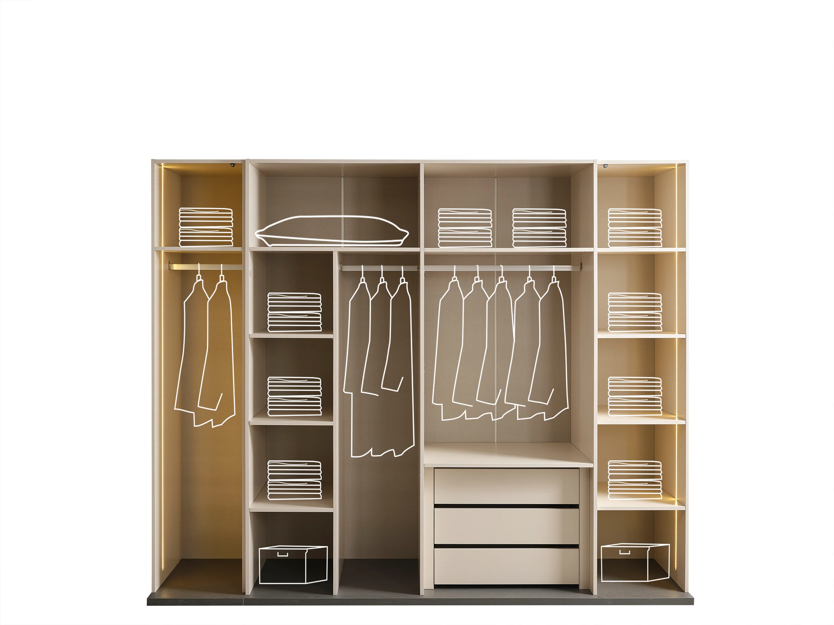 Stella Kleiderschrank 6-türig - Image 3