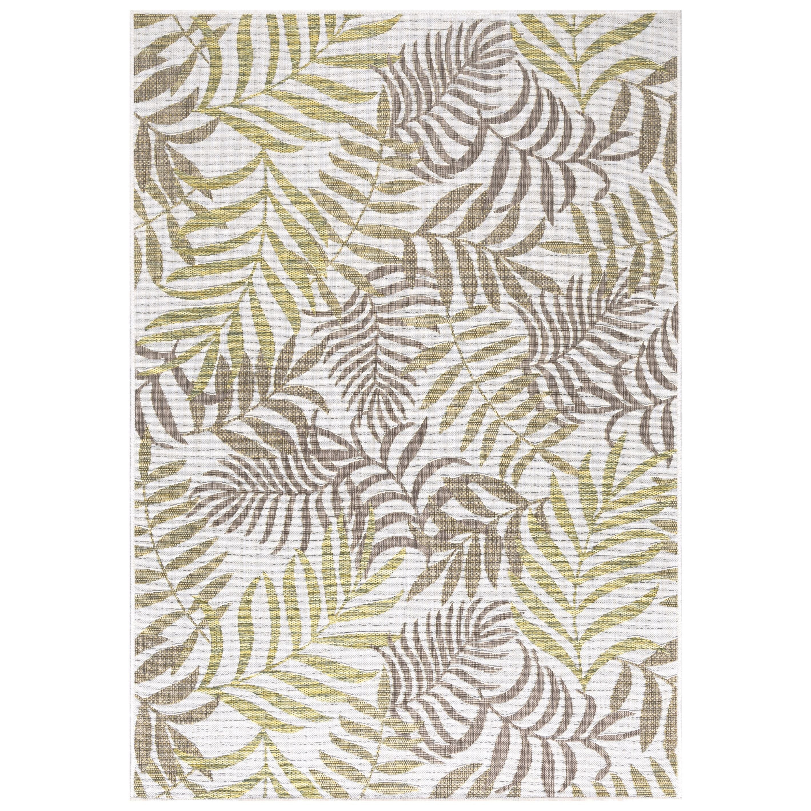 Sunny Outdoorteppich Beige | Grünes Blattdesign - Image 2