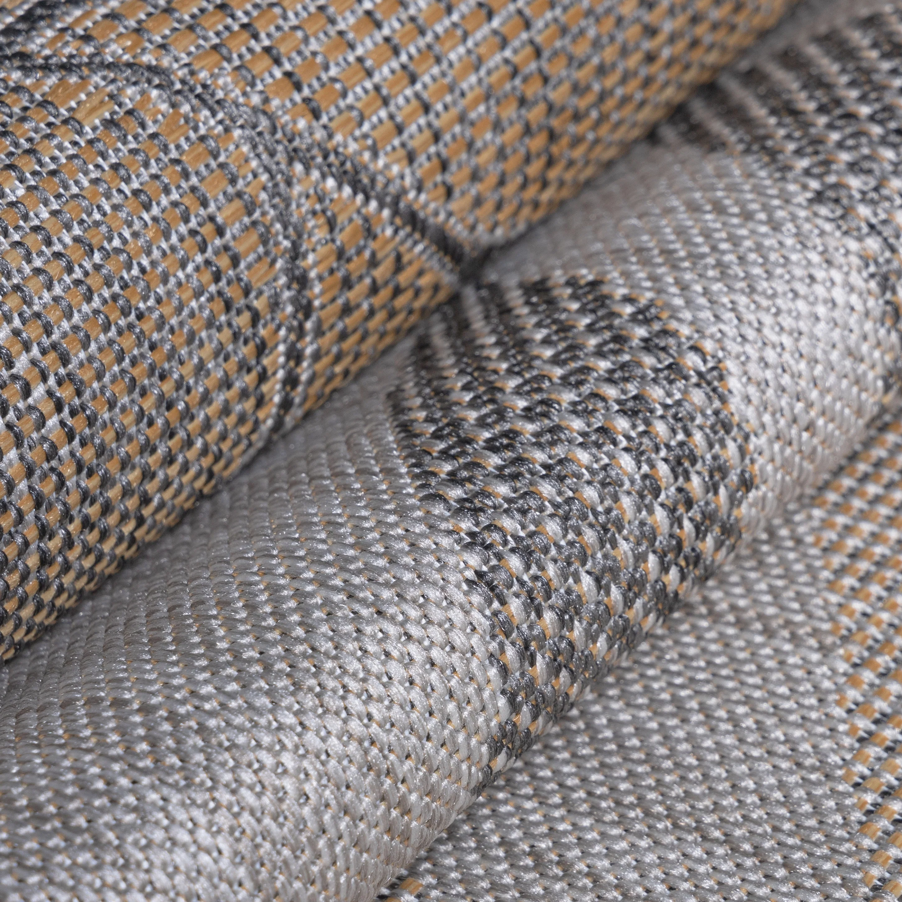 Sunny Outdoorteppich Beige | Blattdesign in Grau & Creme - Image 6