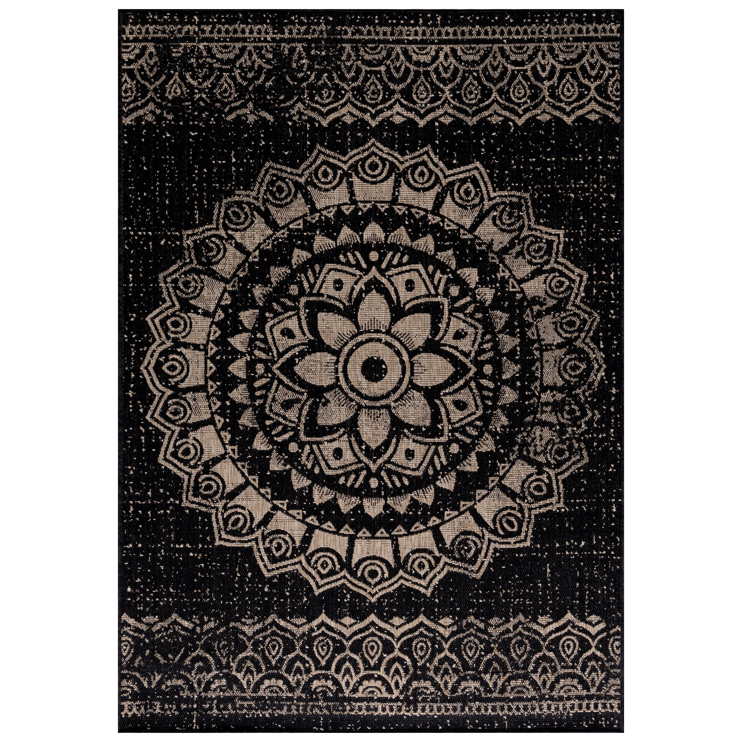 Sunny Outdoorteppich Schwarz | Vintage Design mit Muster - Image 2