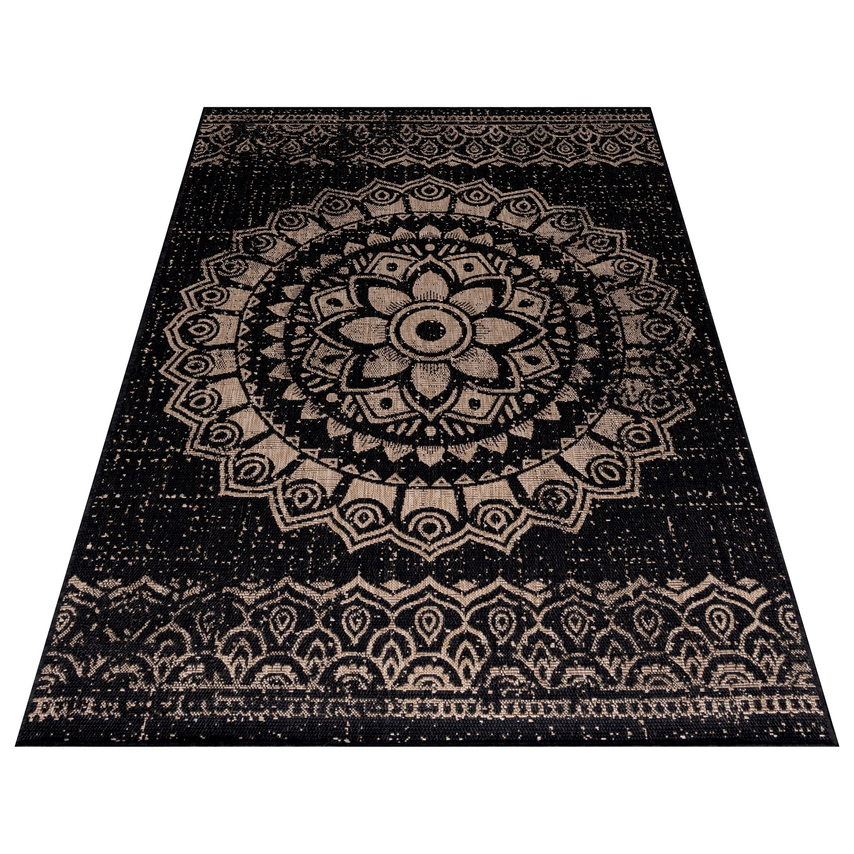Sunny Outdoorteppich Schwarz | Vintage Design mit Muster - Image 3
