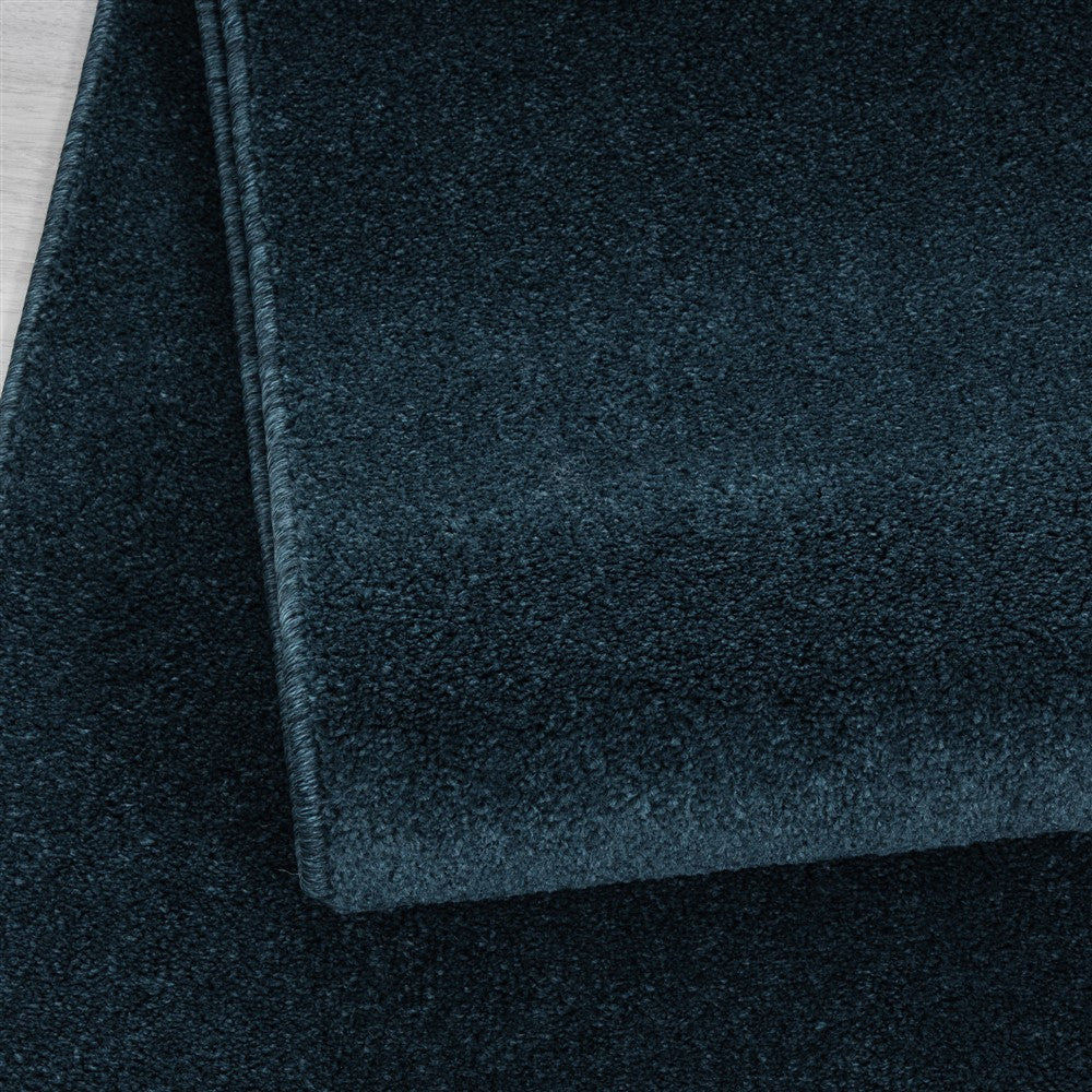 Teppich Kurzflor Modern Wohnzimmer Einfarbig Meliert Uni günstig Türkis - Image 5
