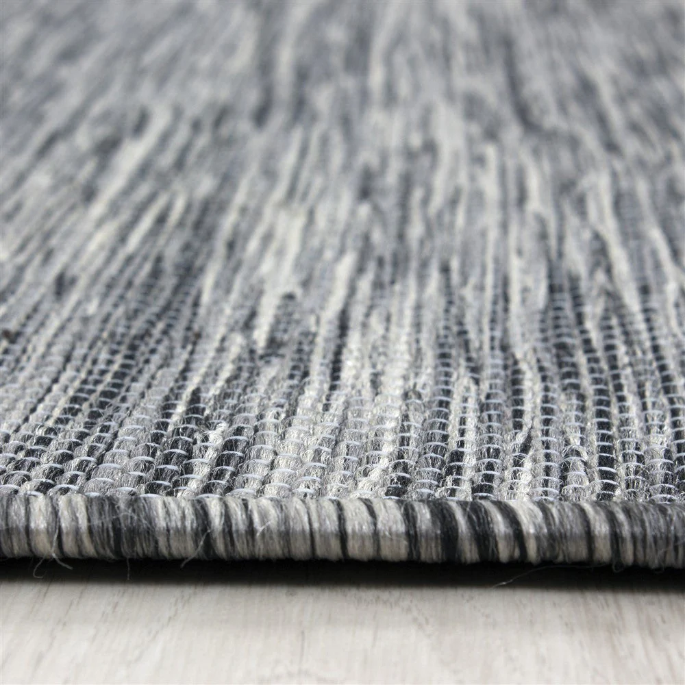 Teppich Sisal optik Flachgewebe Terrassen In-  outdoor meliert Anthrazit Grau - Image 2