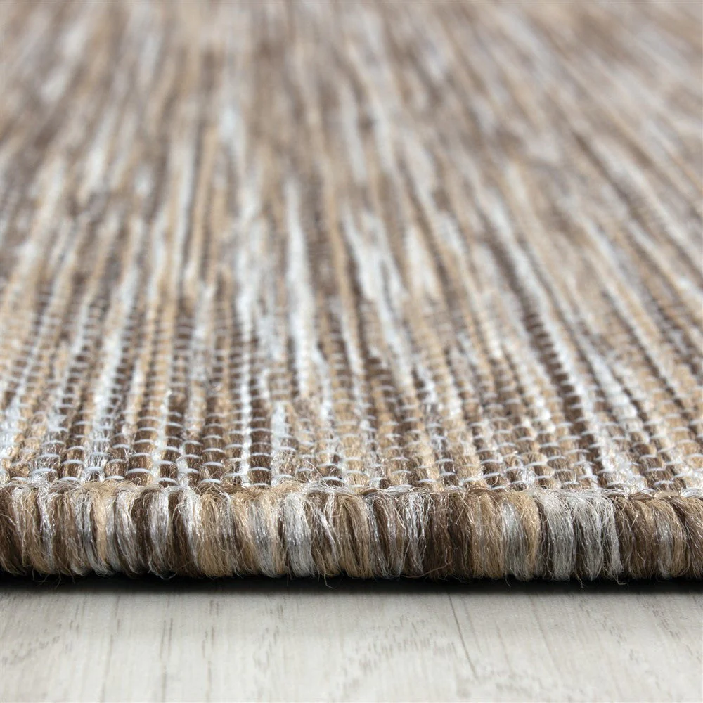 Teppich Sisal optik Flachgewebe Terrassen In- Outdoor Meliert Braun Beige Creme - Image 2