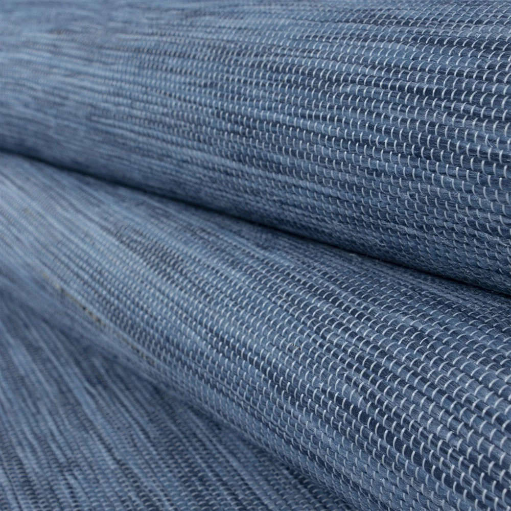Teppich Sisal optik Flachgewebe Terrassen In- Outdoor Meliert Marineblau Blau - Image 4
