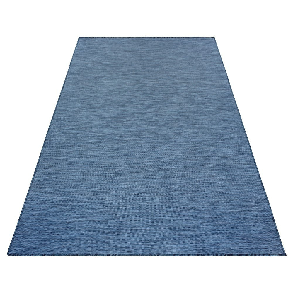 Teppich Sisal optik Flachgewebe Terrassen In- Outdoor Meliert Marineblau Blau - Image 5