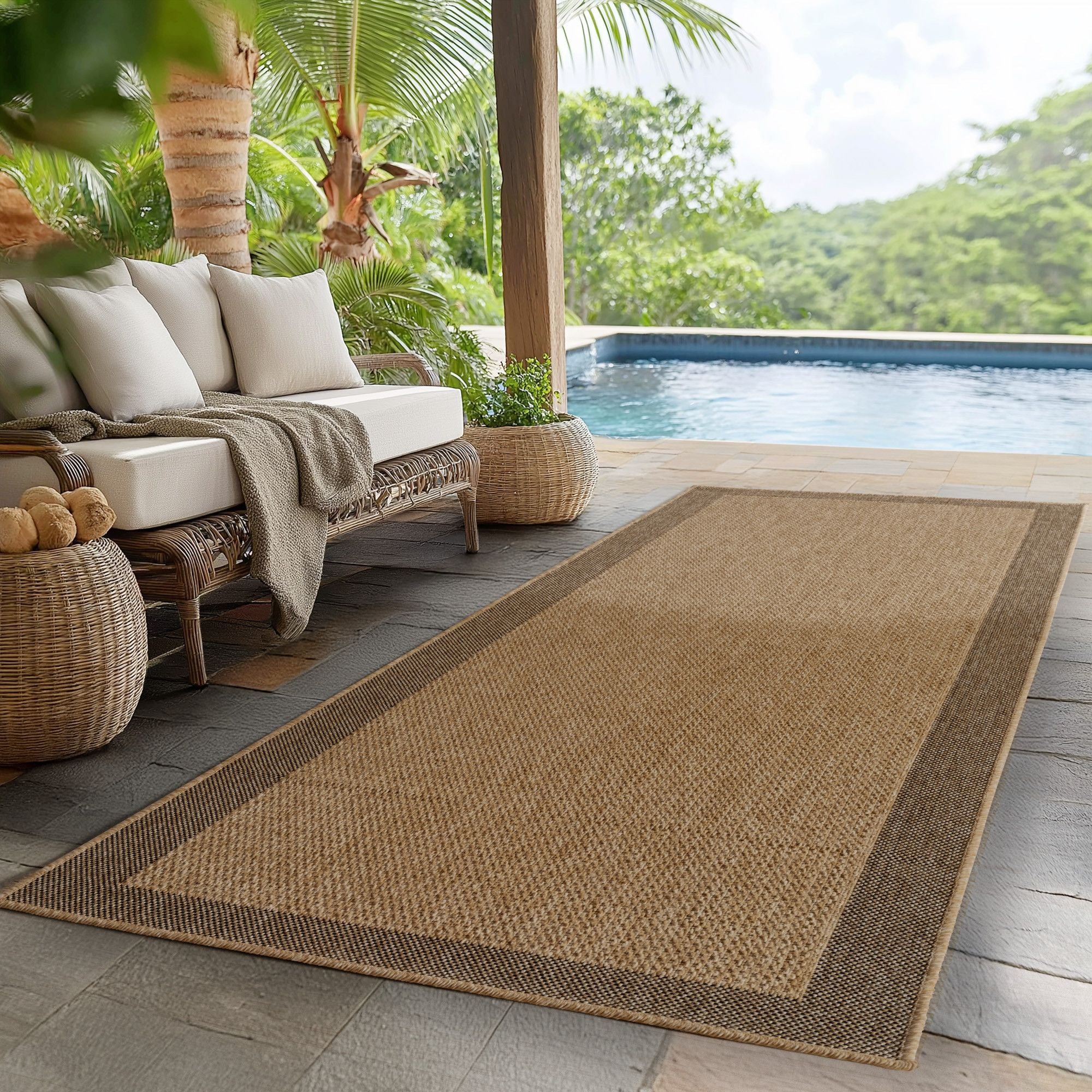 Timber In- & Outdoorteppich Läufer in Beige