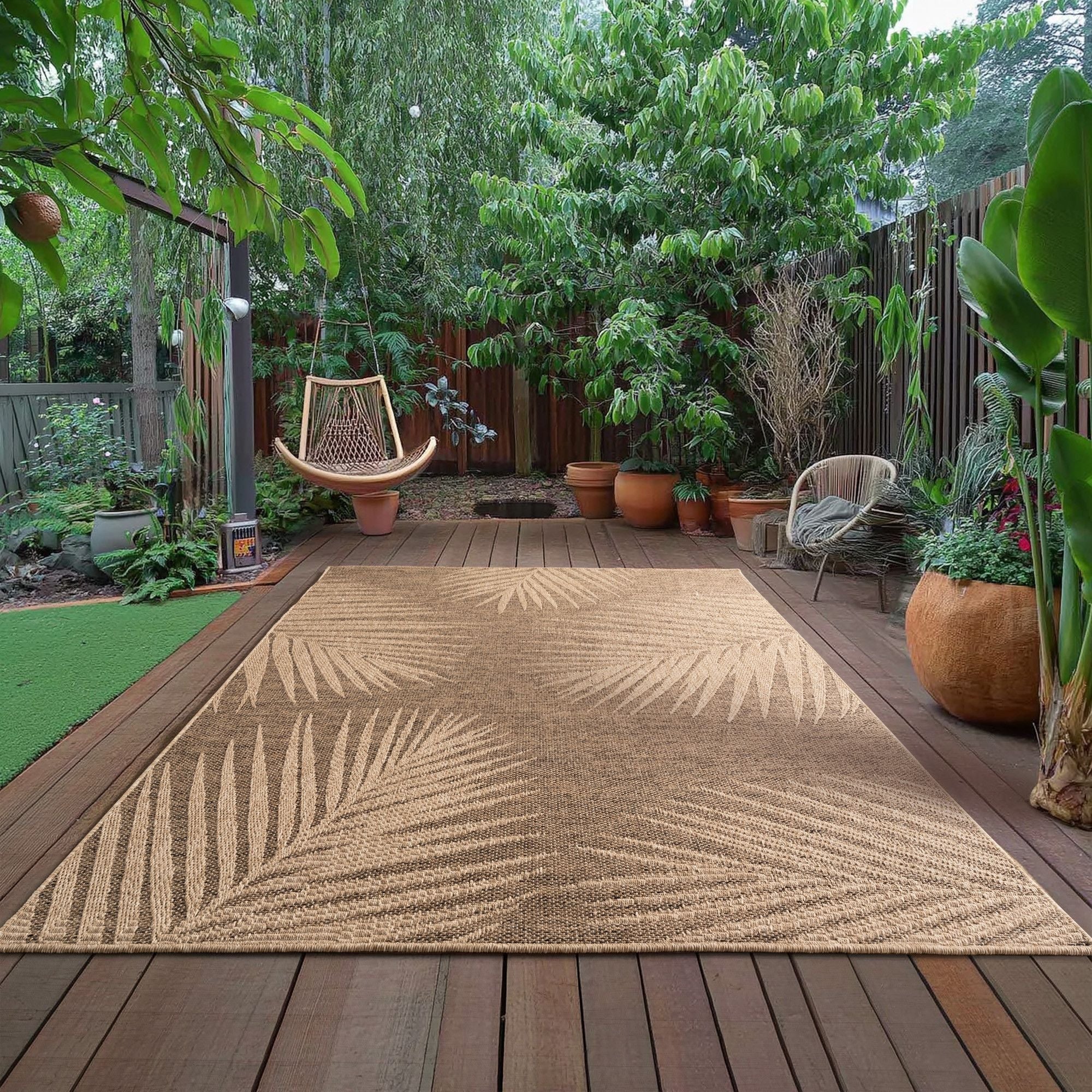 Timber In- & Outdoorteppich Läufer – Blattdesign - Image 5