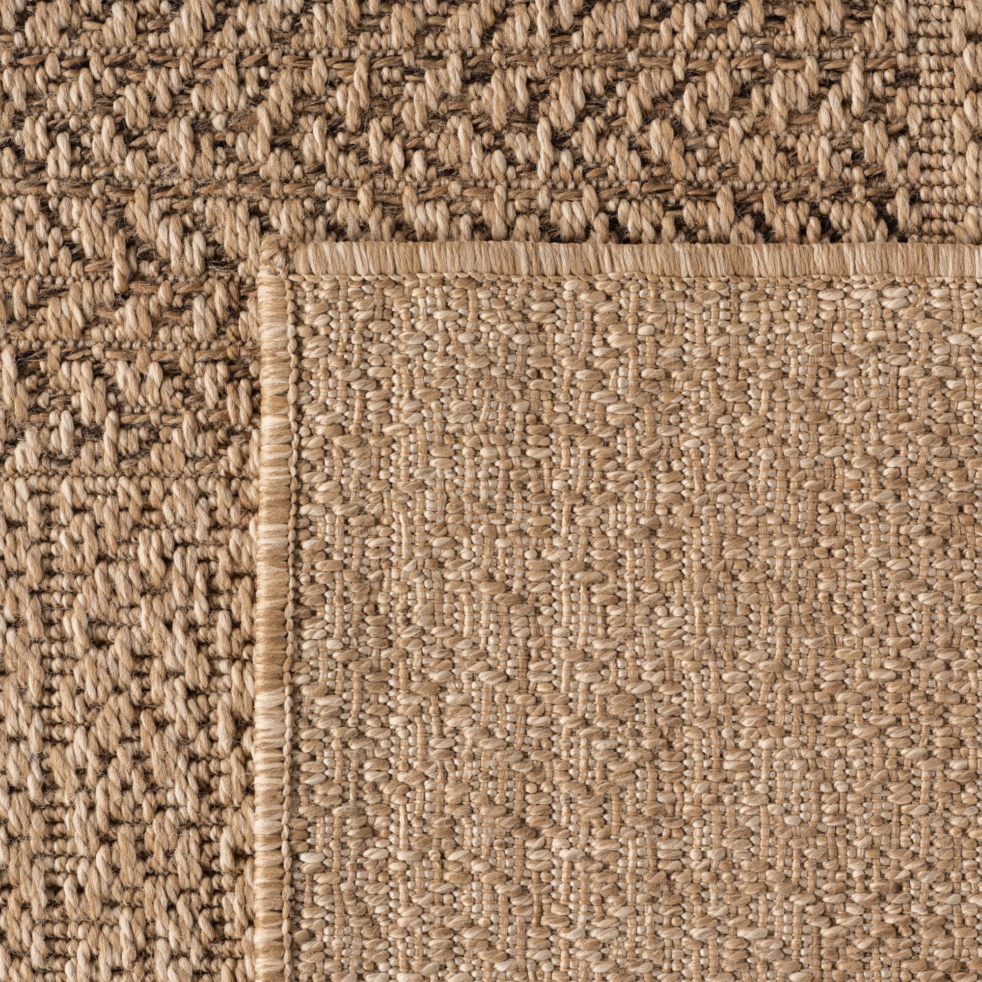 In- & Outdoor Teppich Läufer: Jute-Look Natur Struktur - Image 3
