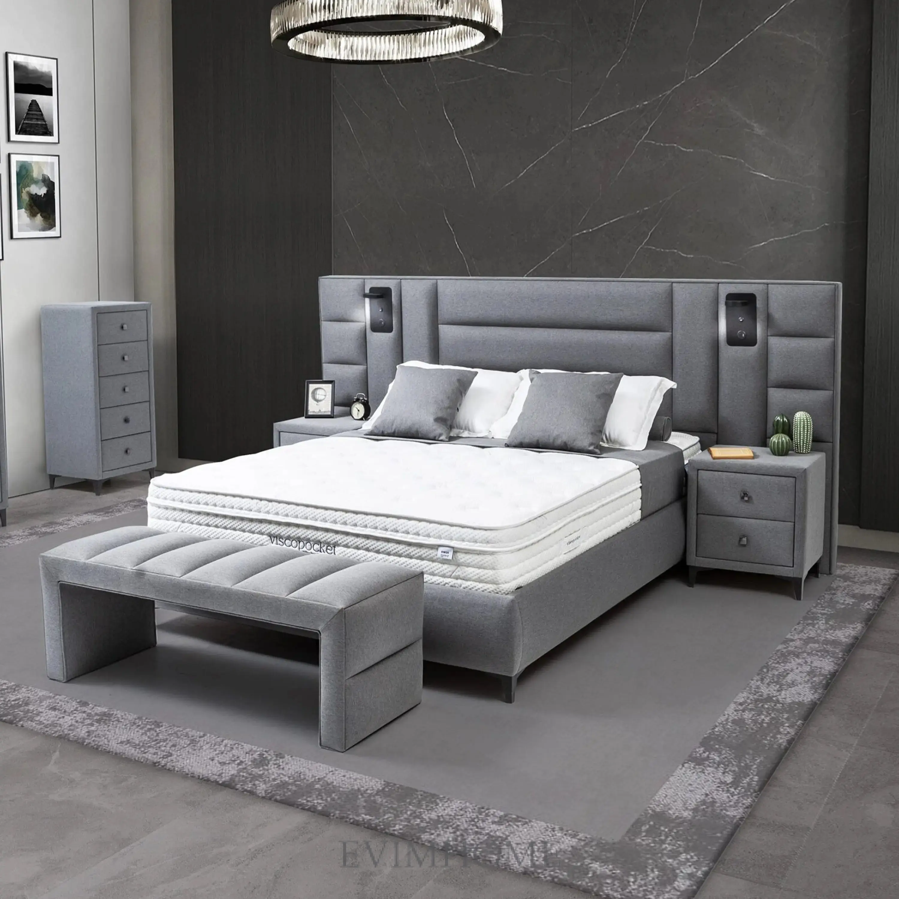 Anka Boxspringbett mit orthopädischer Matratze & Visco-Komfort