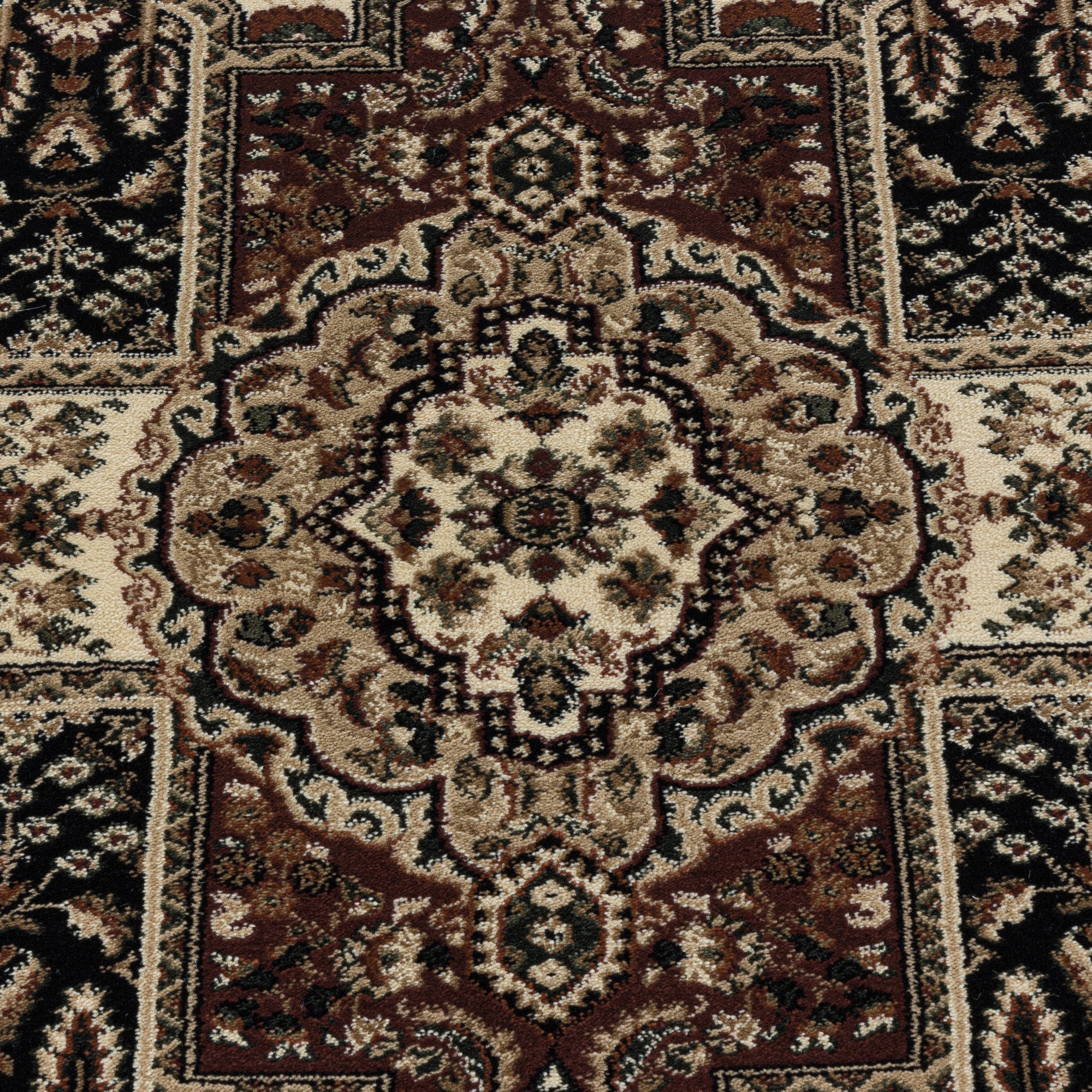 Wohnzimmer Kurzflor Teppich Design Orient Teppich Klassik Antik Ornament Schwarz - Image 7