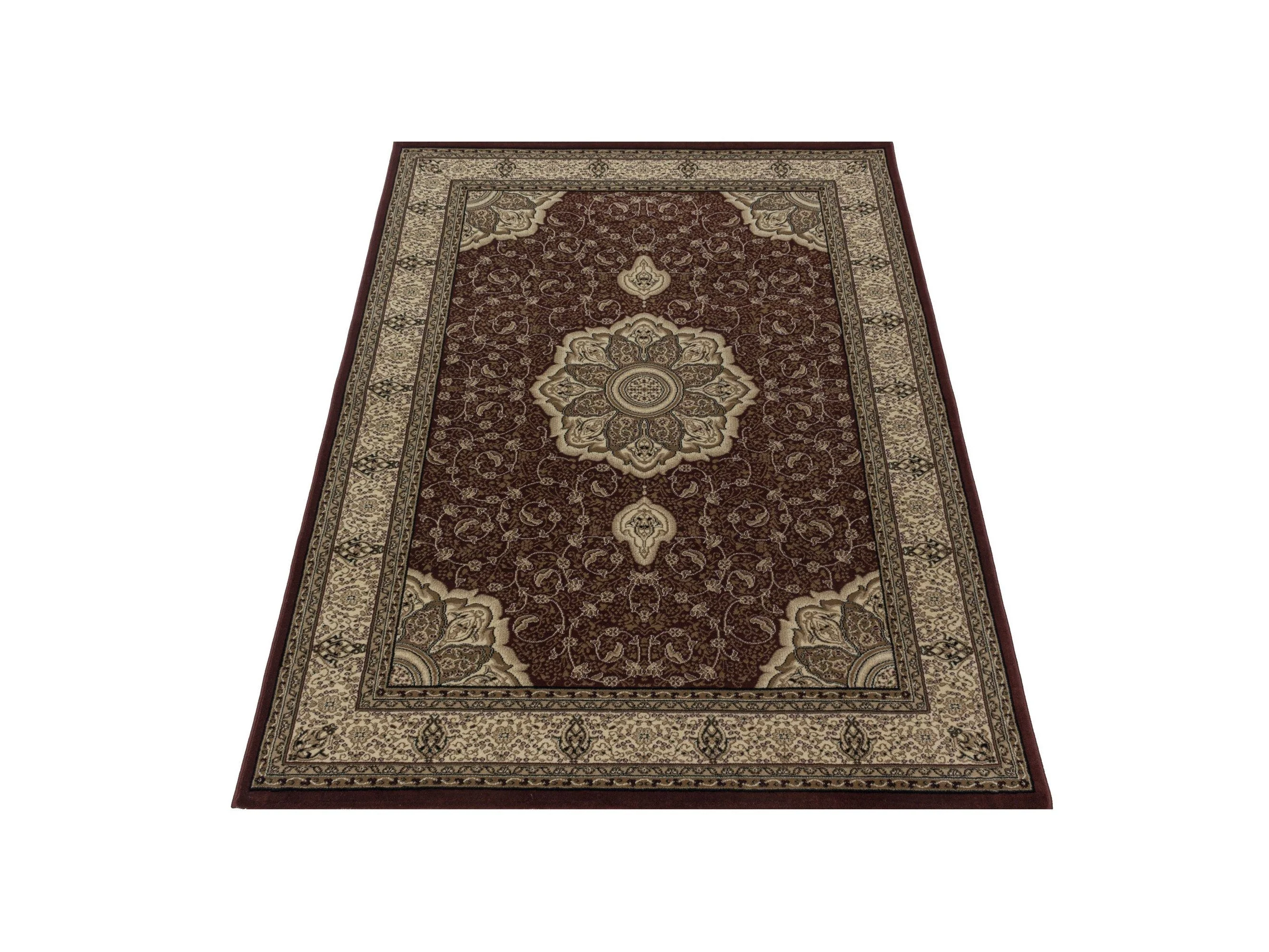 Wohnzimmer Kurzflor Teppich Design Orient Teppich Klassik Ornamente Bordüre Rot - Image 3