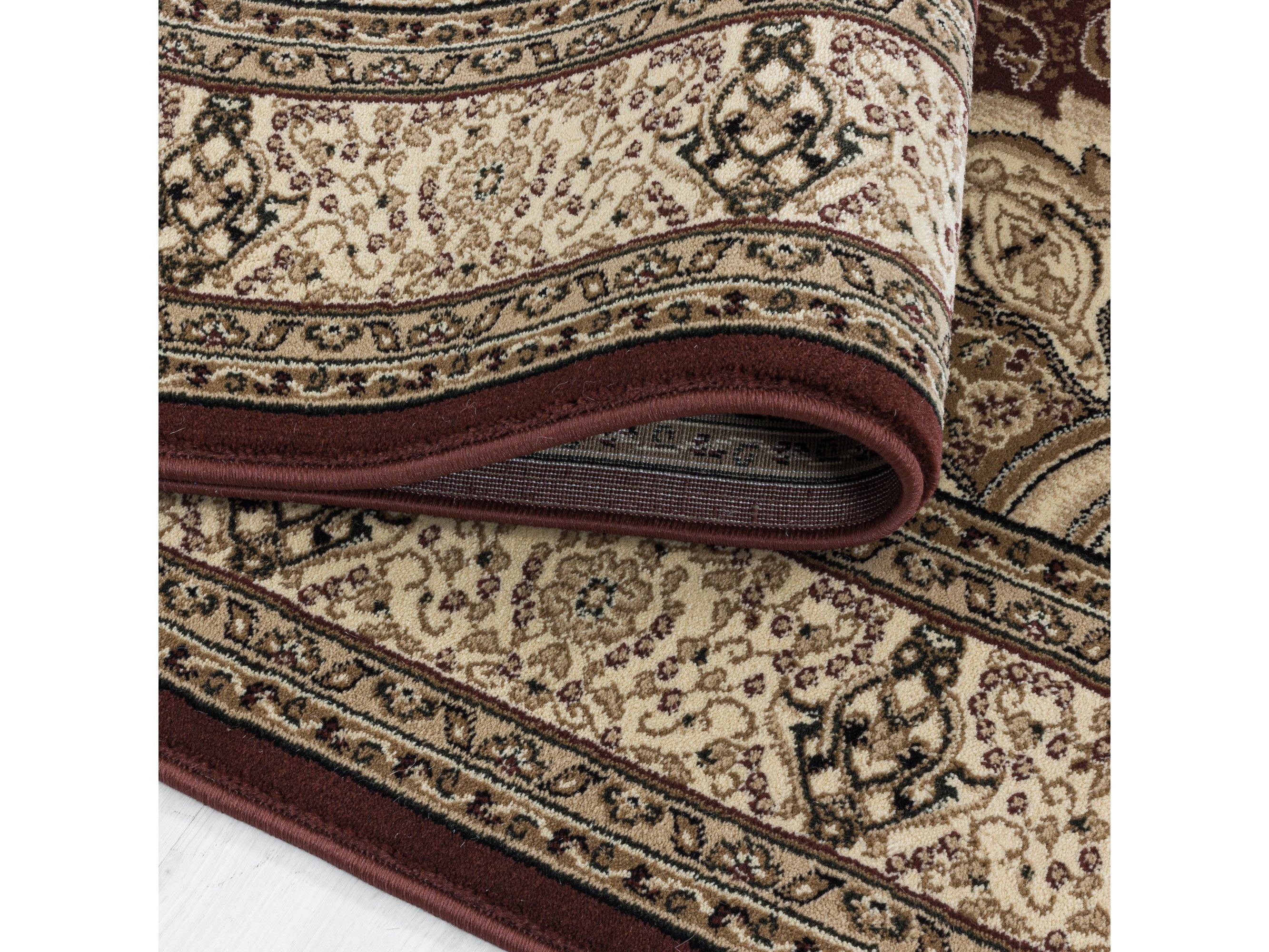Wohnzimmer Kurzflor Teppich Design Orient Teppich Klassik Ornamente Bordüre Rot - Image 5