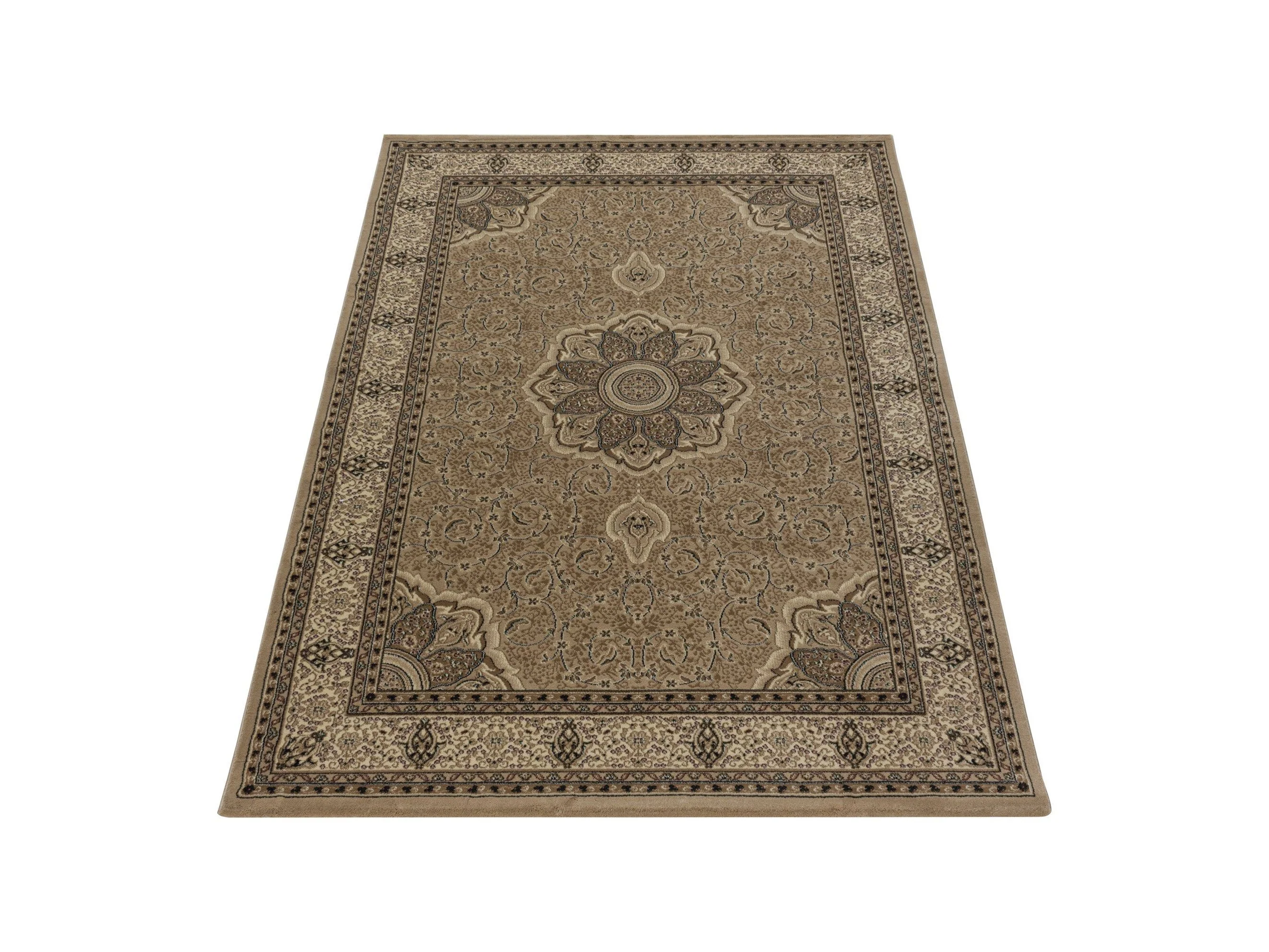 Wohnzimmer Teppich Kurzflor Design Orient Teppich Klassik Ornament Bordüre Beige - Image 3