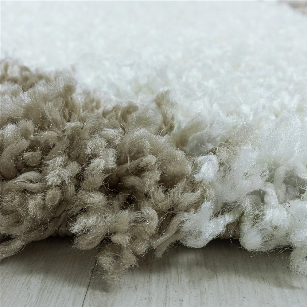 Wohnzimmerteppich Design Hochflor Teppich Muster Abstrakte Dreiecke Beige - Image 5