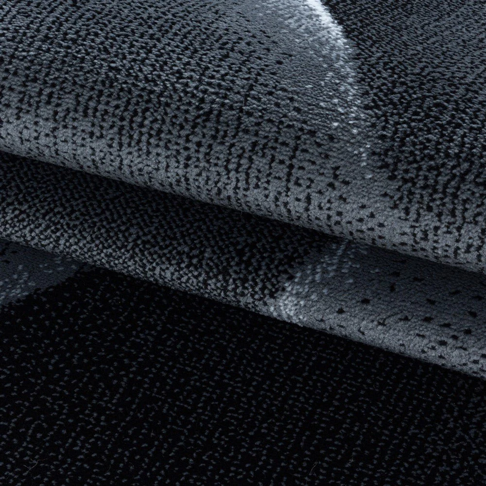 Kurzflor Teppich Schwarz | 3D Dreiecksmuster - Image 6