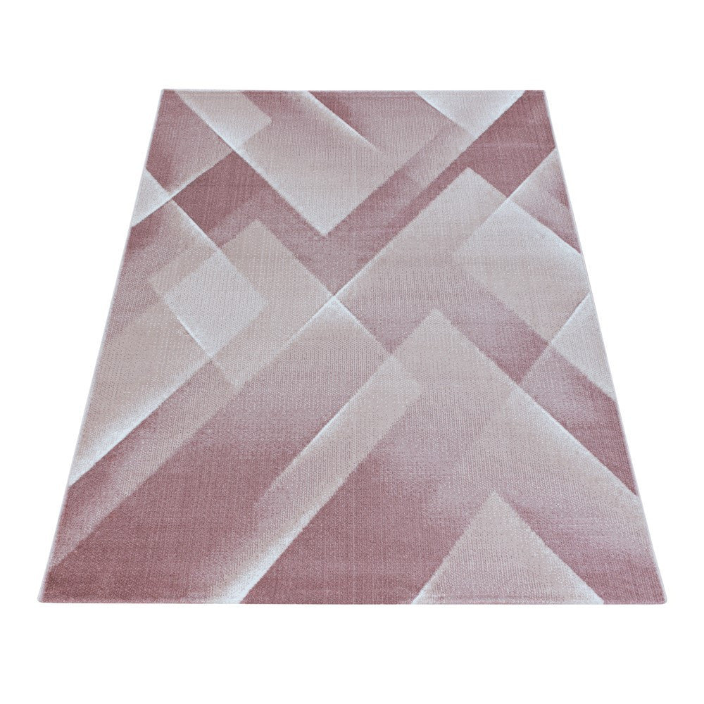 Kurzflor Teppich Pink | 3D Dreiecksmuster - Image 3