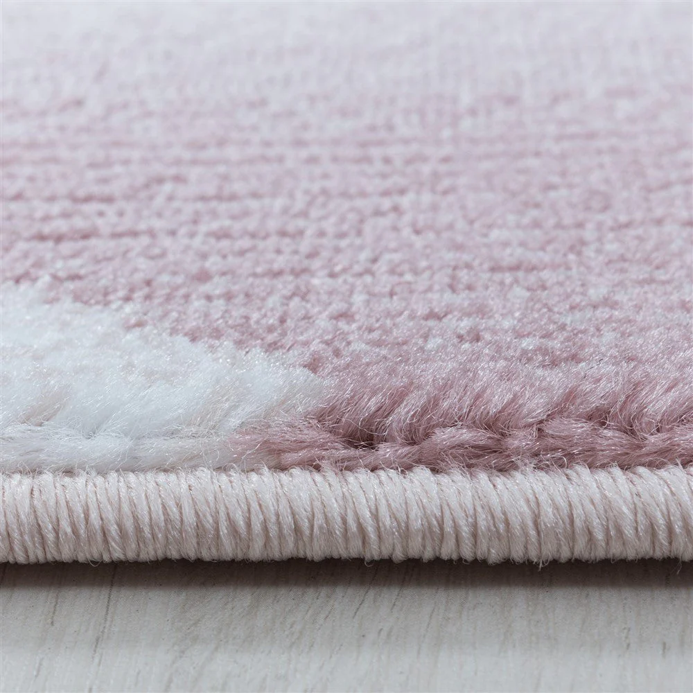 Kurzflor Teppich Pink | 3D Dreiecksmuster - Image 5