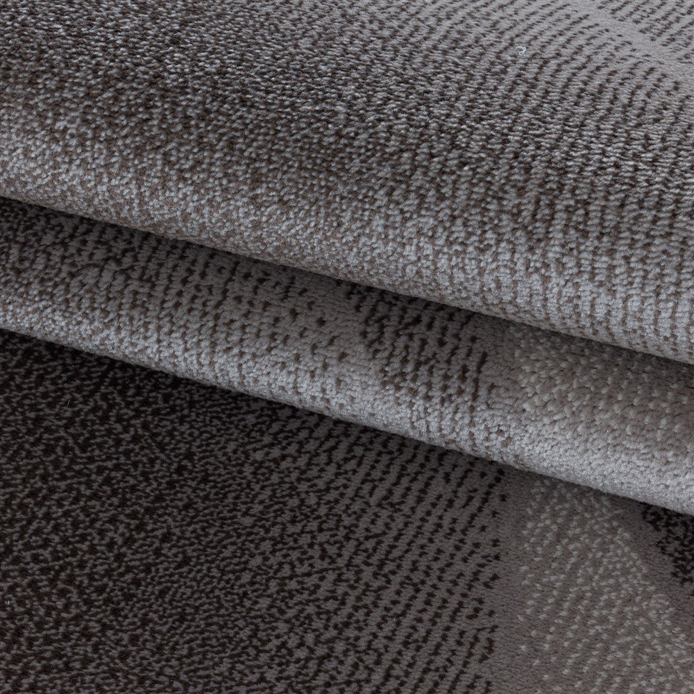 Kurzflor Teppich Braun | 3D Wellenmuster - Image 6