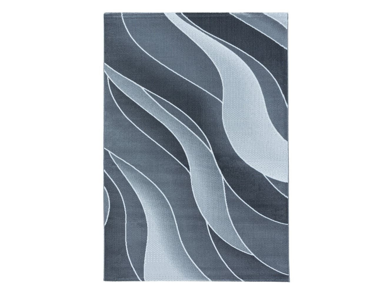 Kurzflor Teppich Grau | 3D Wellenmuster - Image 2