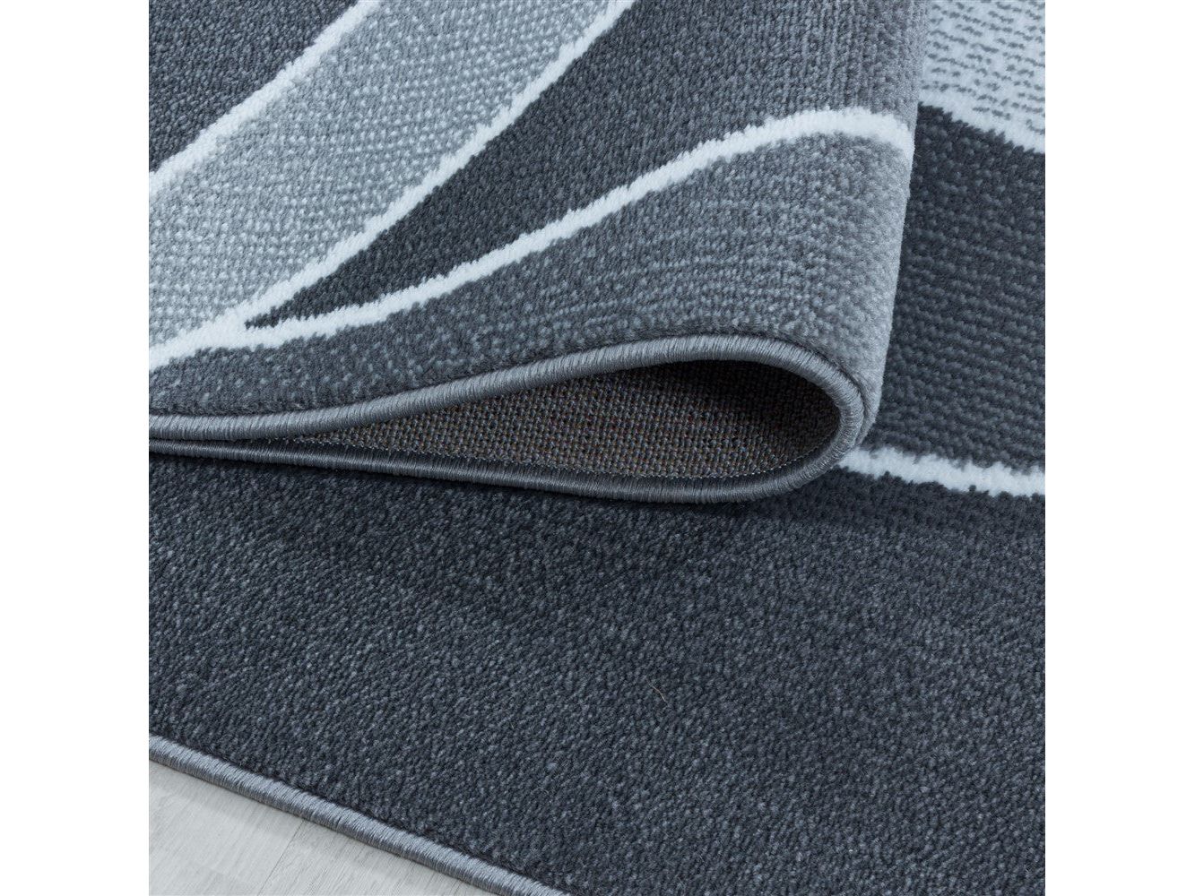 Kurzflor Teppich Grau | 3D Wellenmuster - Image 5