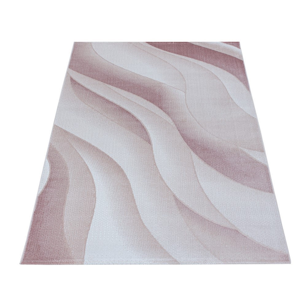 Kurzflor Teppich Pink | 3D Wellenmuster - Image 4