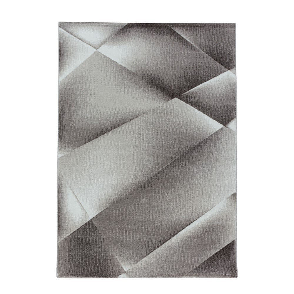 Wohnzimmerteppich Kurzflor Teppich Abstraktes Design Soft Flor Braun - Image 2