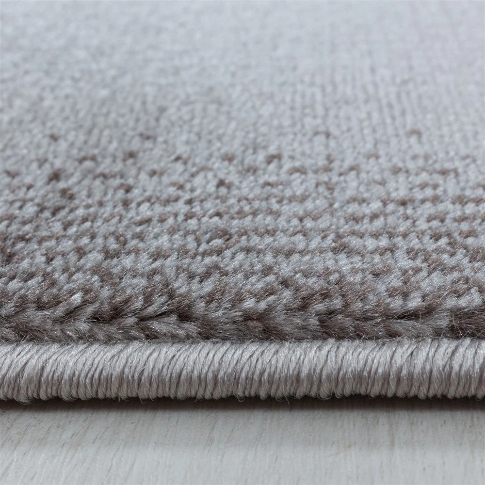 Wohnzimmerteppich Kurzflor Teppich Abstraktes Design Soft Flor Braun - Image 5