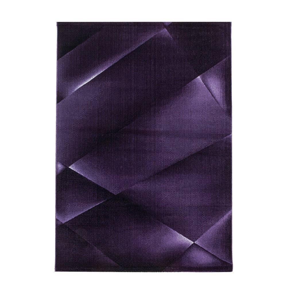 Wohnzimmerteppich Kurzflor Teppich Abstraktes Design Soft Flor Lila - Image 2