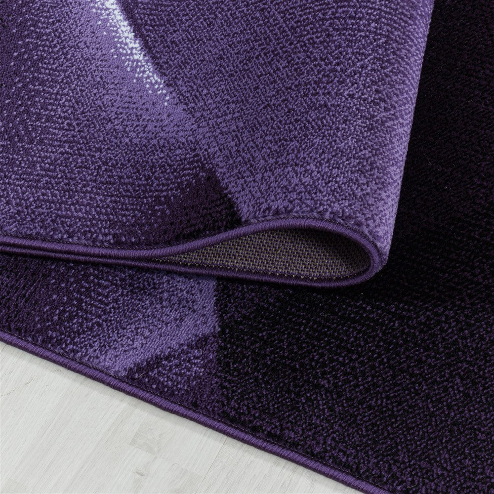 Wohnzimmerteppich Kurzflor Teppich Abstraktes Design Soft Flor Lila - Image 5