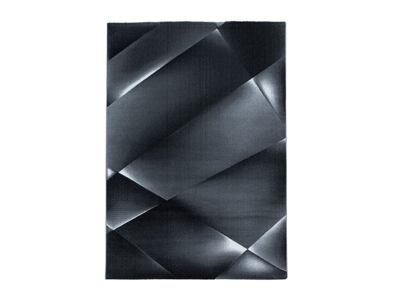 Wohnzimmerteppich Kurzflor Teppich Abstraktes Design Soft Flor Schwarz - Image 2