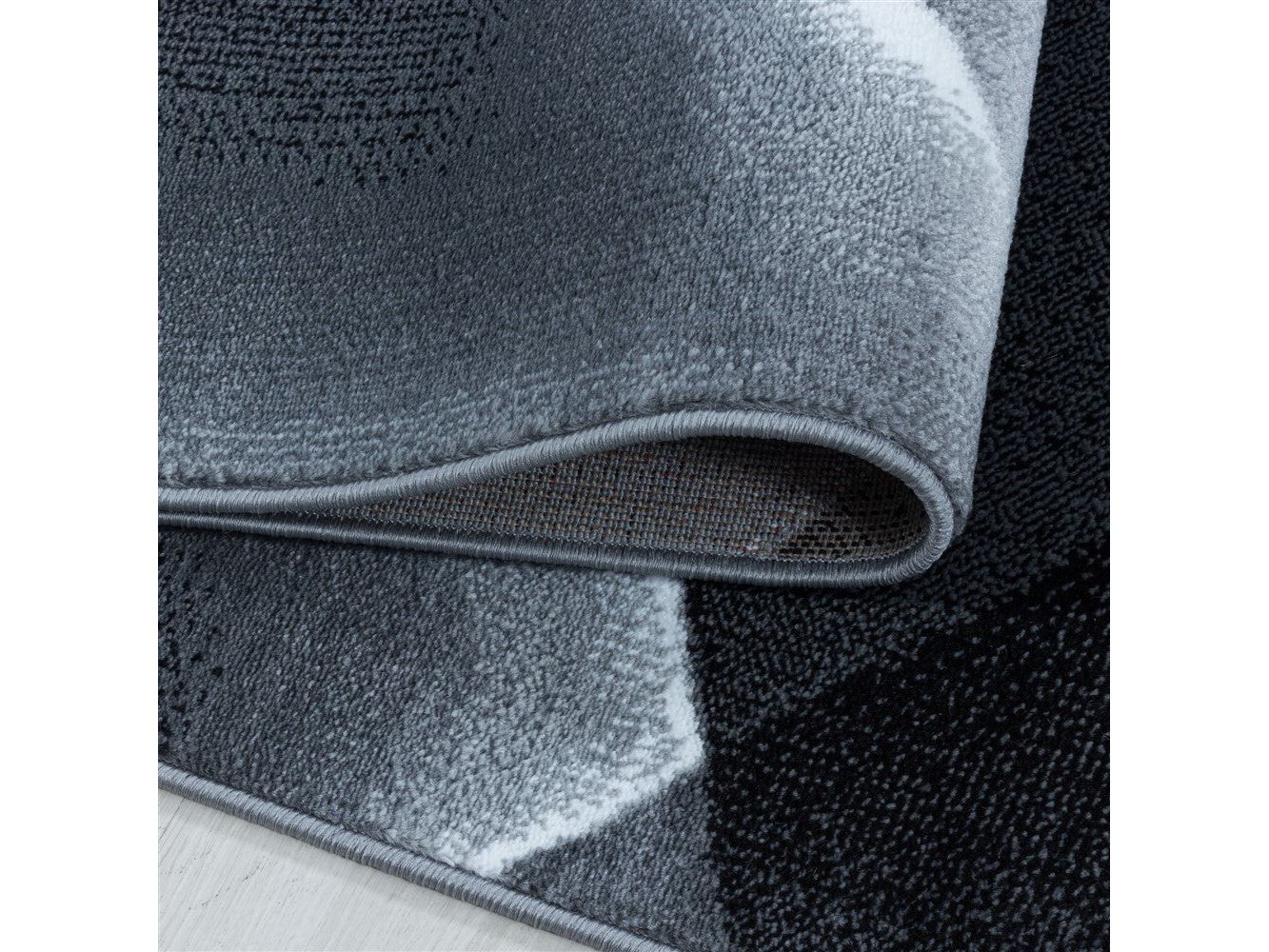 Wohnzimmerteppich Kurzflor Teppich Abstraktes Design Soft Flor Schwarz - Image 5
