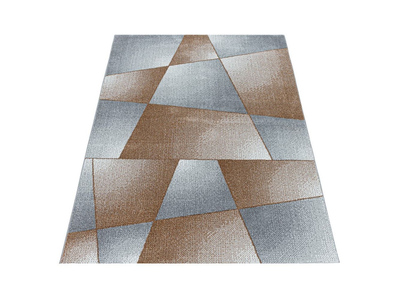 Wohnzimmerteppich Kurzflor Teppich Design Abstrakt Geometrisch Terra - Image 3