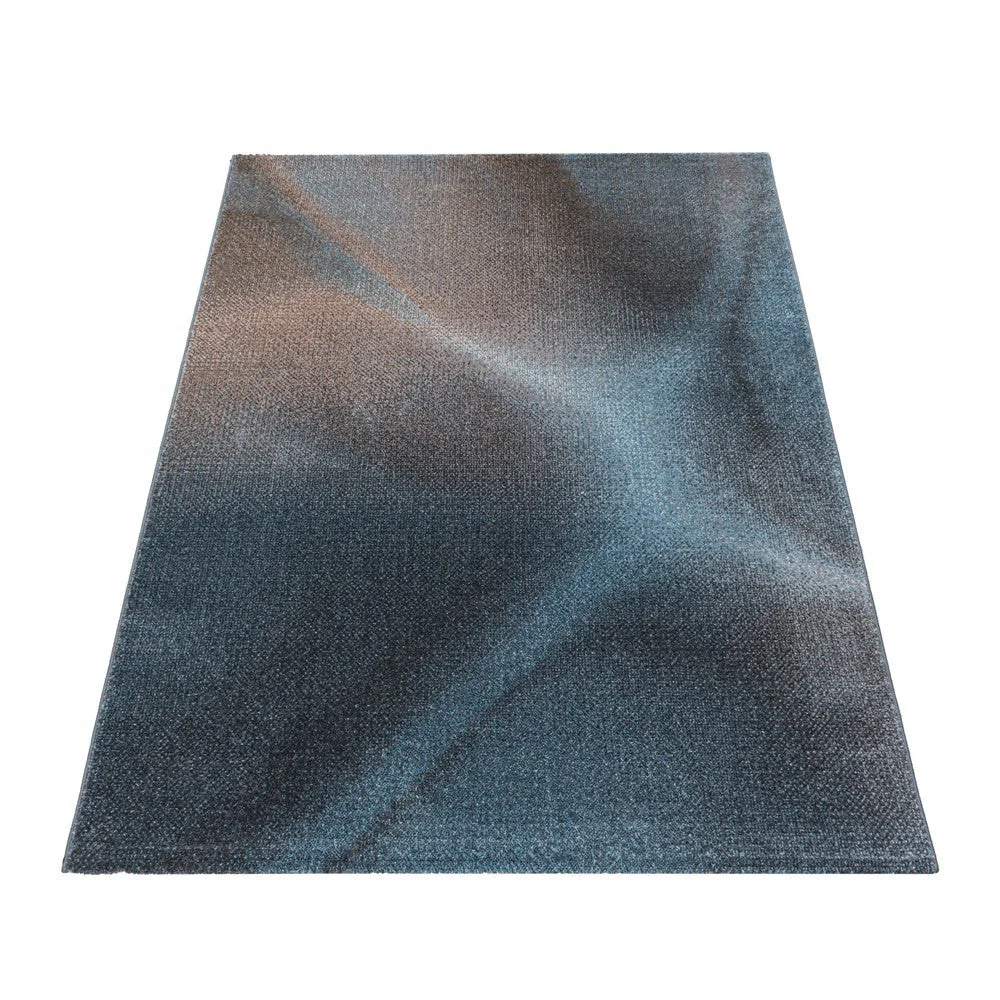 Wohnzimmerteppich Kurzflor Teppich Design Plastische Schatten Blau - Image 2