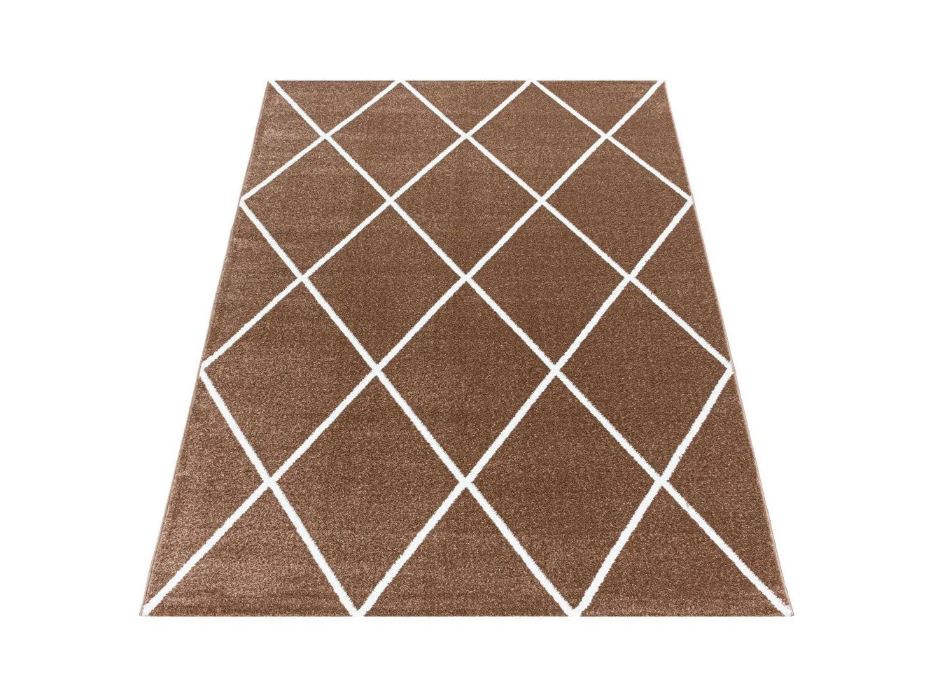Kurzflor Teppich Terra | Rauten-Linienmuster - Image 2