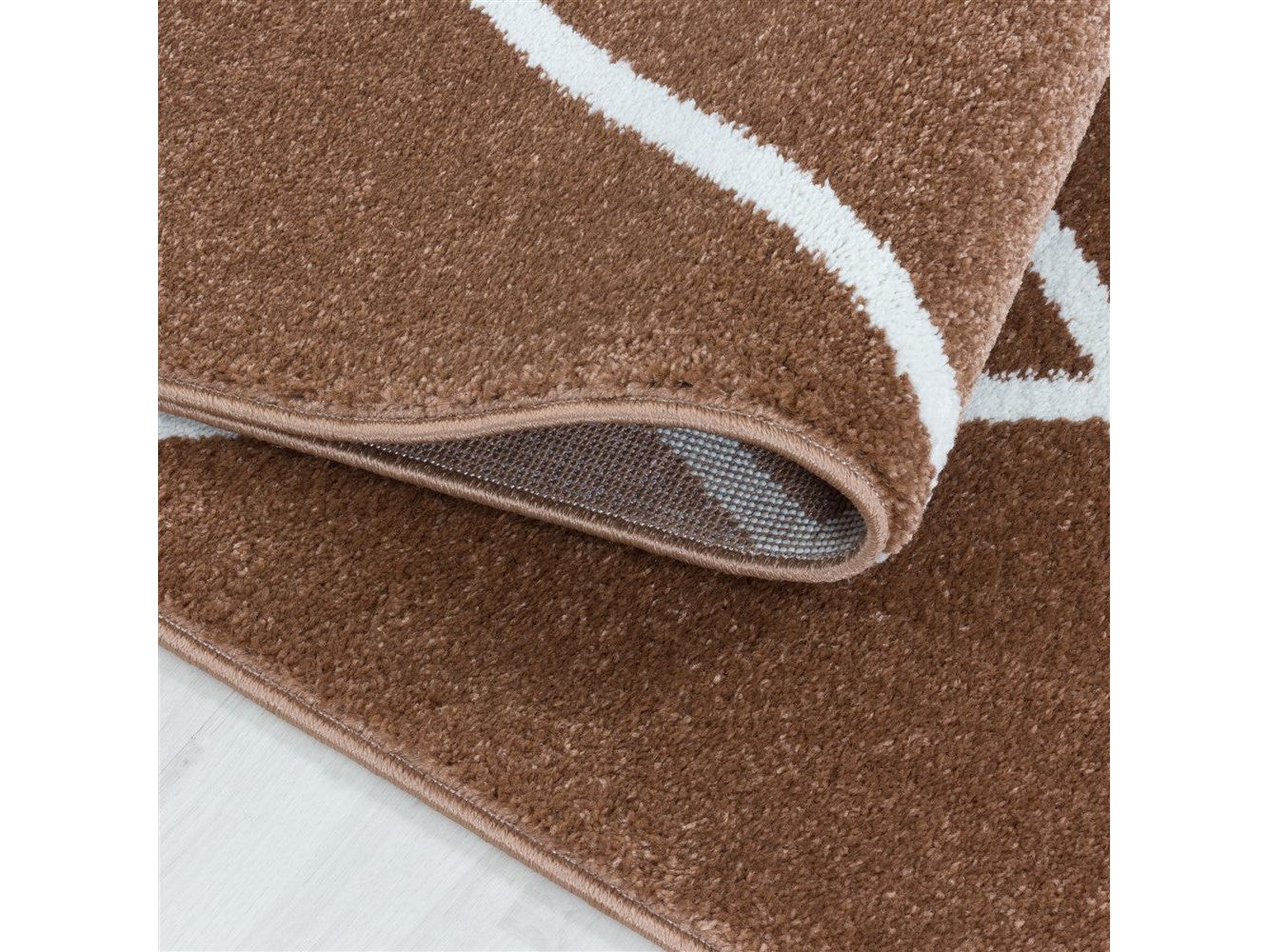 Kurzflor Teppich Terra | Rauten-Linienmuster - Image 4