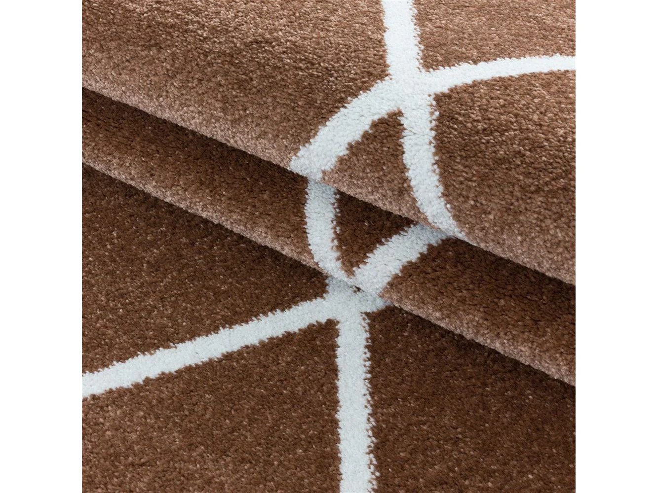 Kurzflor Teppich Terra | Rauten-Linienmuster - Image 6