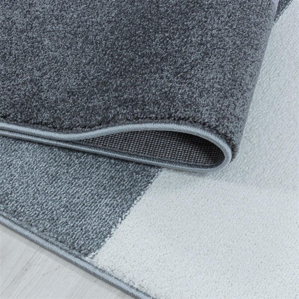 Wohnzimmerteppich Kurzflor Teppich Design Zipcode Muster Abstrakt Violet - Image 5