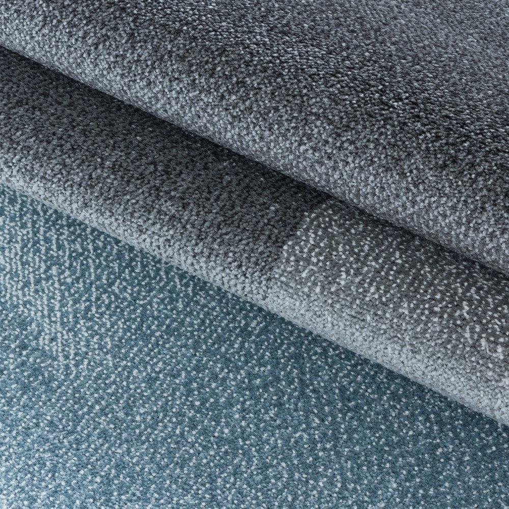 Wohnzimmerteppich Kurzflor Teppich Design Zipcode Muster Rechteck Blau - Image 6