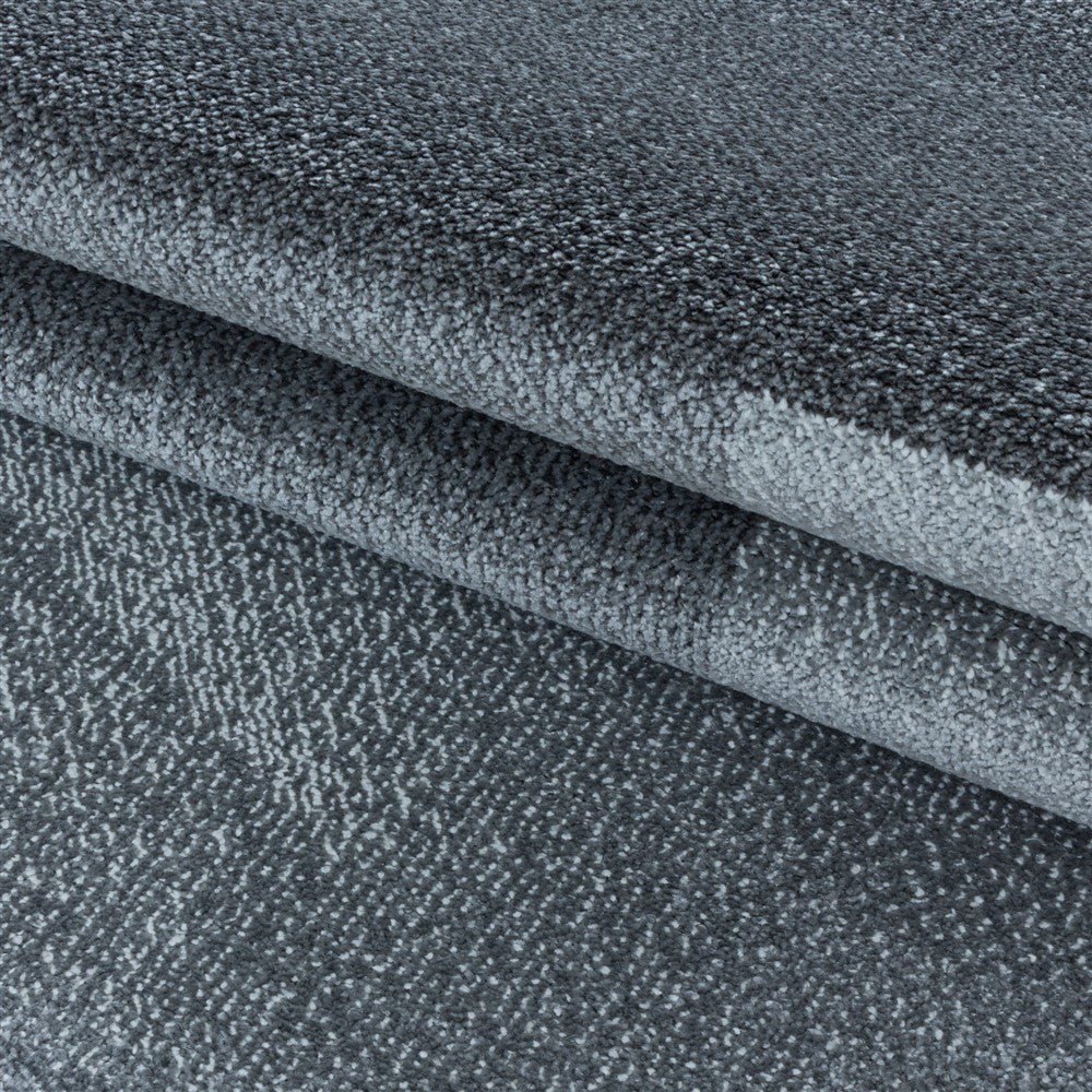 Wohnzimmerteppich Kurzflor Teppich Design Zipcode Muster Rechteck Grau - Image 6