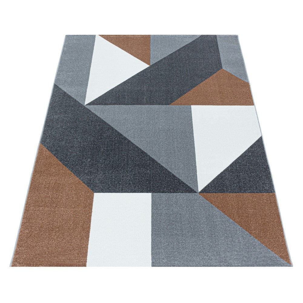 Wohnzimmerteppich Kurzflor Teppich Muster Geometrisch Modern Weich Terra - Image 3