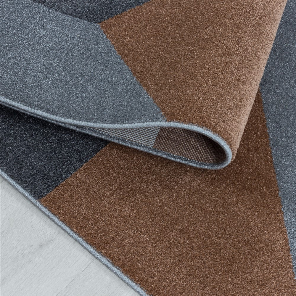 Wohnzimmerteppich Kurzflor Teppich Muster Geometrisch Modern Weich Terra - Image 4