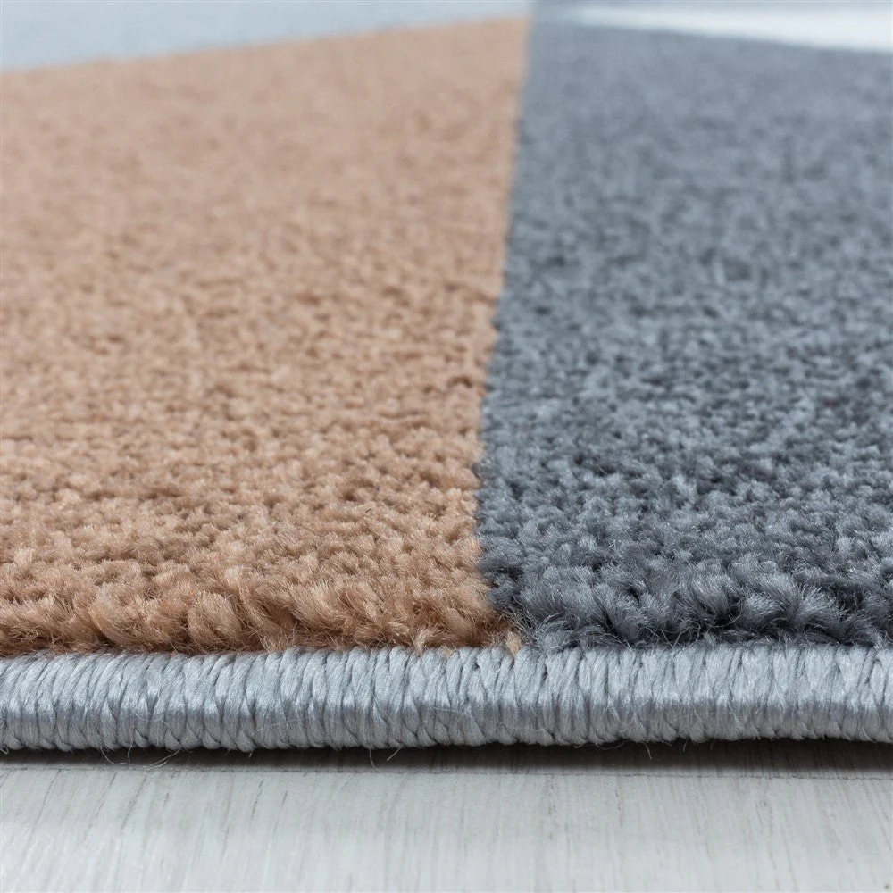 Wohnzimmerteppich Kurzflor Teppich Muster Geometrisch Modern Weich Terra - Image 5