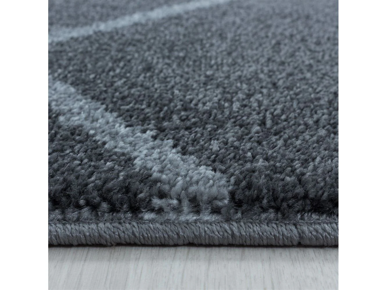 Wohnzimmer Teppich Grau: Wellen Linien Design - Image 5