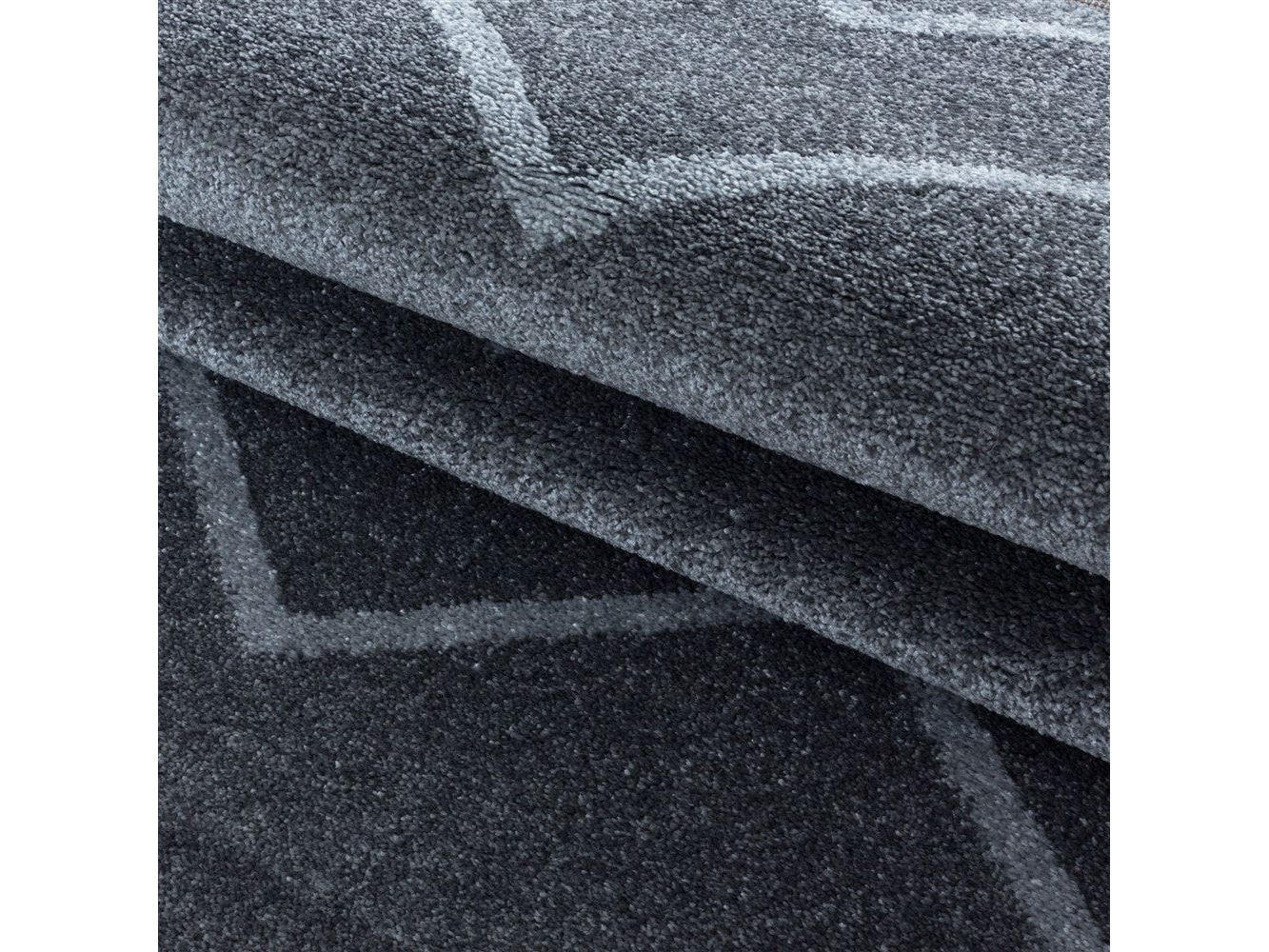 Wohnzimmer Teppich Grau: Wellen Linien Design - Image 6