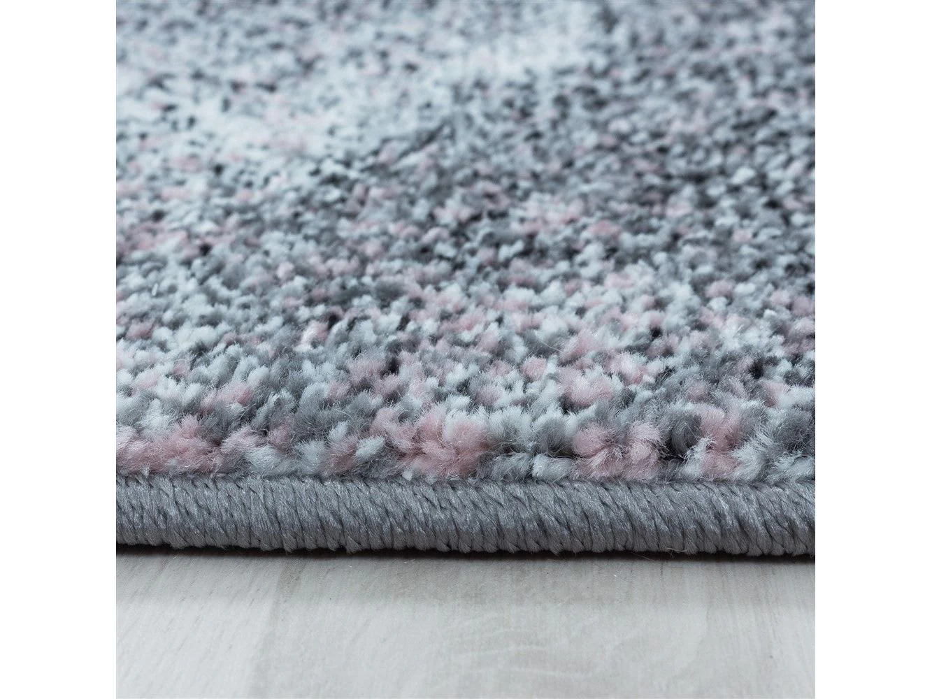 Wohnzimmerteppich Kurzflor Teppich Wolken Muster Marmoriert Weich Rosa - Image 4